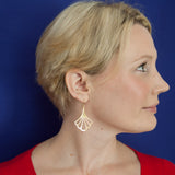 Petunia Earrings being worn